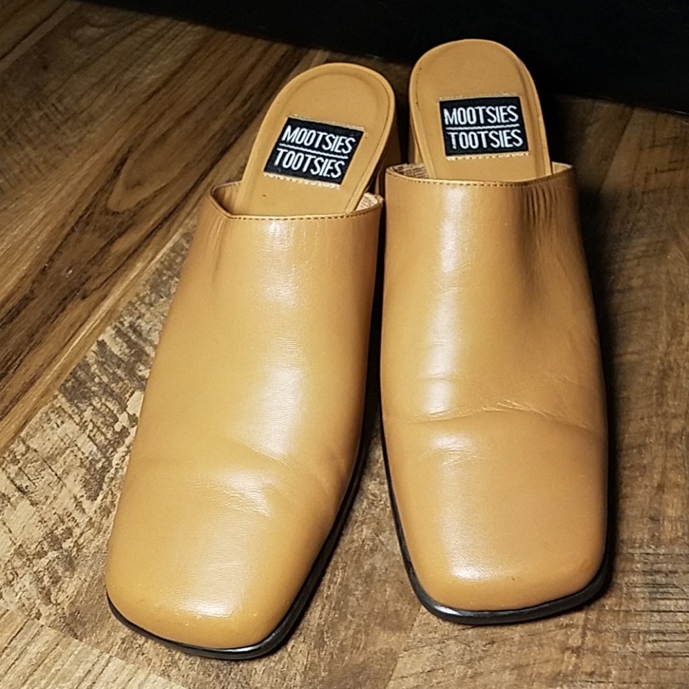 Shoes Mootsies Tootsies Leather Mules Sz 9
